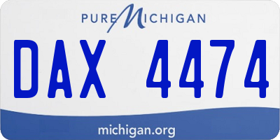 MI license plate DAX4474