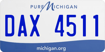 MI license plate DAX4511