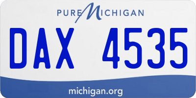 MI license plate DAX4535