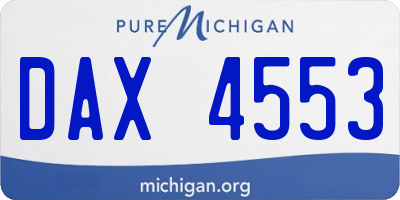 MI license plate DAX4553
