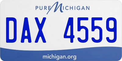 MI license plate DAX4559