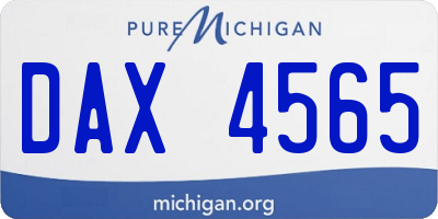 MI license plate DAX4565