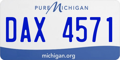 MI license plate DAX4571
