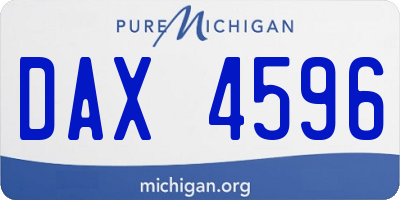 MI license plate DAX4596