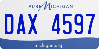 MI license plate DAX4597