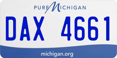 MI license plate DAX4661