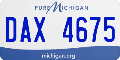 MI license plate DAX4675