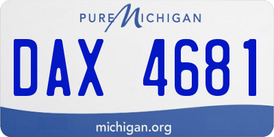 MI license plate DAX4681