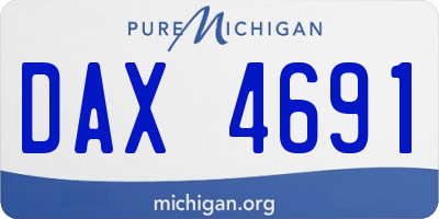 MI license plate DAX4691