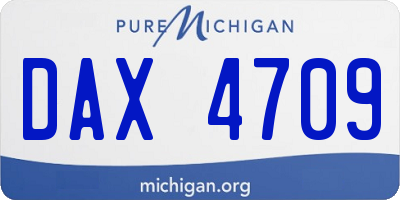 MI license plate DAX4709