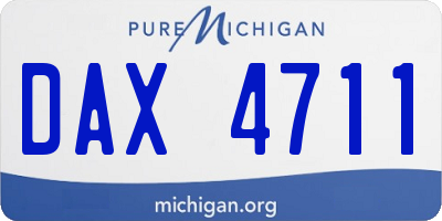 MI license plate DAX4711