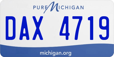 MI license plate DAX4719