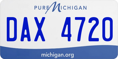 MI license plate DAX4720