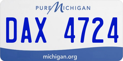 MI license plate DAX4724
