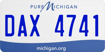 MI license plate DAX4741