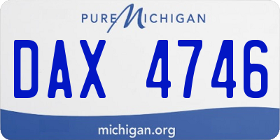 MI license plate DAX4746