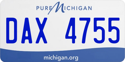MI license plate DAX4755