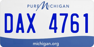 MI license plate DAX4761