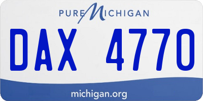MI license plate DAX4770