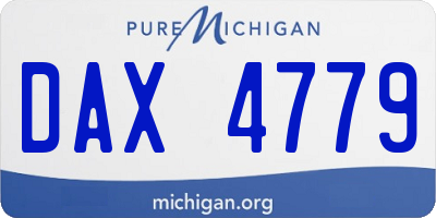 MI license plate DAX4779