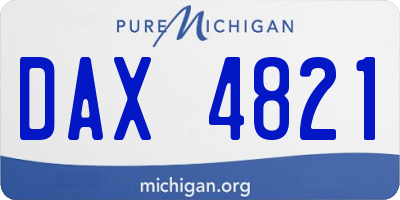 MI license plate DAX4821