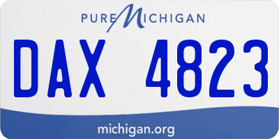MI license plate DAX4823