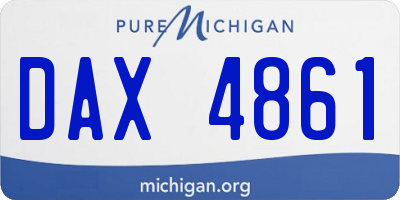 MI license plate DAX4861
