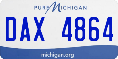 MI license plate DAX4864