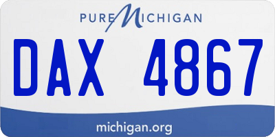 MI license plate DAX4867