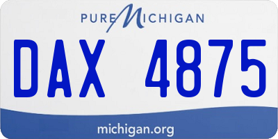 MI license plate DAX4875