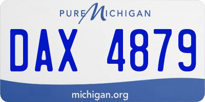 MI license plate DAX4879