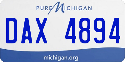 MI license plate DAX4894