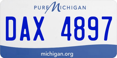 MI license plate DAX4897
