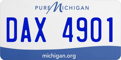 MI license plate DAX4901