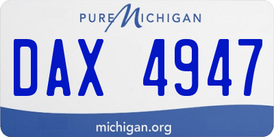 MI license plate DAX4947