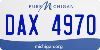 MI license plate DAX4970