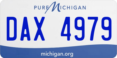 MI license plate DAX4979