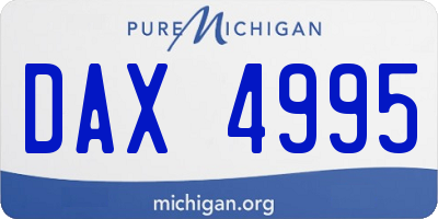 MI license plate DAX4995