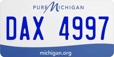 MI license plate DAX4997