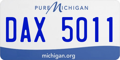MI license plate DAX5011