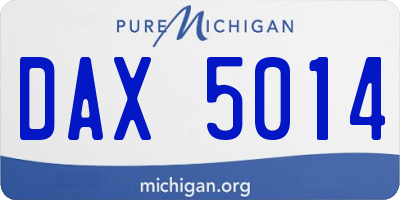 MI license plate DAX5014