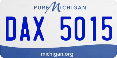 MI license plate DAX5015