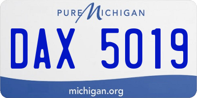 MI license plate DAX5019