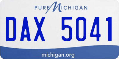 MI license plate DAX5041