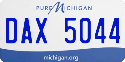 MI license plate DAX5044