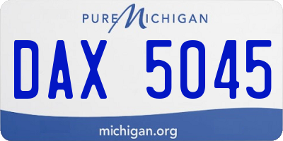 MI license plate DAX5045