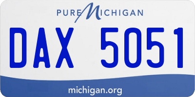 MI license plate DAX5051