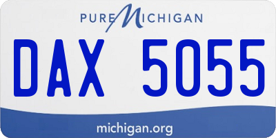 MI license plate DAX5055