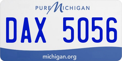 MI license plate DAX5056