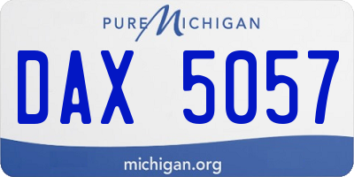 MI license plate DAX5057